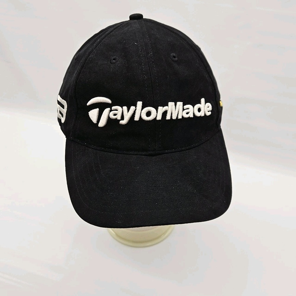TaylorMade Hat‎ Strapback Golf Cap Mens Black Burner TMAX Gear Lightweight